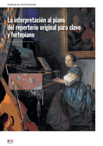 La interpretación al piano del repertorio original para clave y