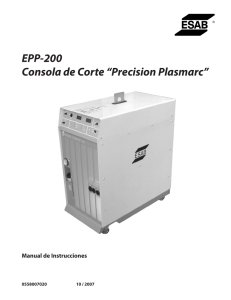 EPP-200 Consola de Corte “Precision Plasmarc”