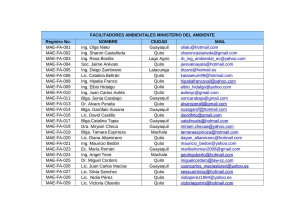 FACILITADORES AMBIENTALES MINISTERIO DEL AMBIENTE