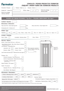 enquiry / order form for fermator products