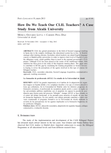 How Do We Teach Our CLIL Teachers? A Case Study from Alcalá
