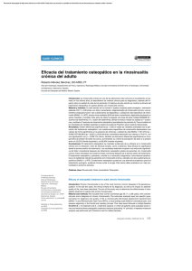 Eficacia del tratamiento osteopático en la rinosinusitis crónica del