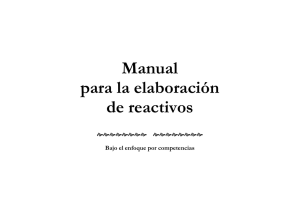 Manual para la elaboraci&oacute;n de reactivos