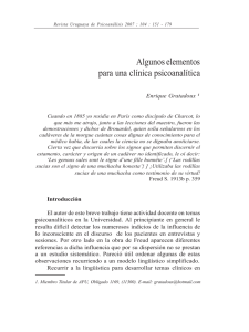 Algunos elementos para una clínica psicoanalítica