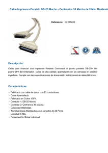 Cable Impresora Paralelo DB-25 Macho - Centronics