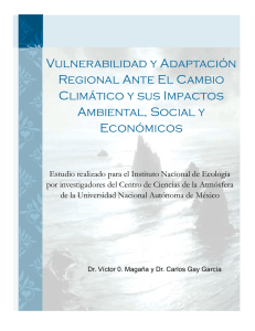 Vulnerabilidad y Adaptación - Instituto Nacional de Ecología y