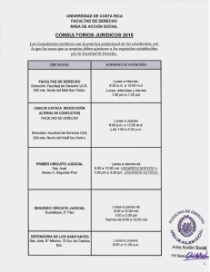 consultorios juridicos 2015 - Facultad de Derecho