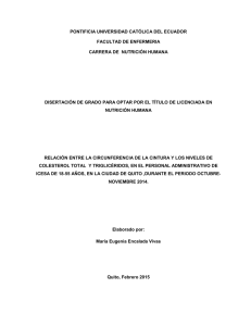 pontificia universidad católica del ecuador facultad de enfermeria