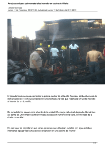 Arroja cuantiosos daños materiales incendio en cocina de Villalta