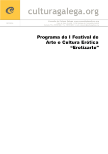 Programa do I Festival de Arte e Cultura Erotizarte