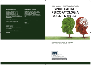 espiritualitat: psicopatologia i salut mental