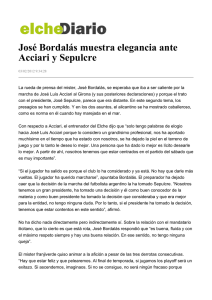 José Bordalás muestra elegancia ante Acciari y