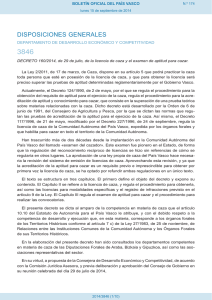 Decreto 160/2014, de 29 de julio