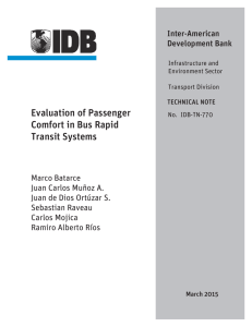 Evaluation of Passenger Comfort in Bus Rapid Transit Systems
