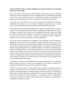 Ingeniero Guillermo Peralta. Los Planes Estratégicos del Transporte