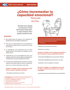 ¿Cómo incrementar la capacidad emocional?