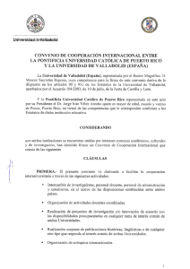 convenio de cooperación internacional entre la pontificia