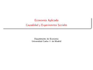 Economía Aplicada Causalidad y Experimentos Sociales