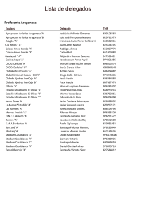 Lista de delegados - Federación Aragonesa de Ajedrez