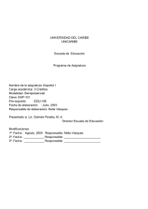 UNIVERSIDAD DEL CARIBE UNICARIBE Escuela de Educaci&oacute;n