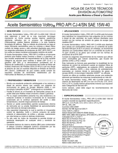 Aceite Semisintético Voltro® PRO API CJ-4/SN SAE