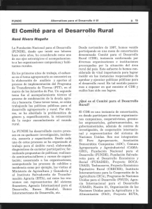 El Comité para el Desarrollo Rural