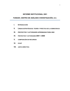 2001 Informe institucional