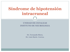 Síndrome de hipotensión intracraneal