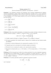Termodinámica Curso 2015 Trabajo práctico N 2 Ecuación