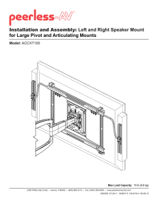 Installation and Assembly: Left and Right Speaker Mount for Large