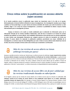 Cinco mitos sobre la publicación en acceso abierto (open