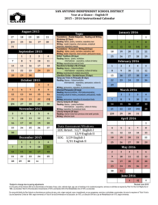 English IV Pacing Guide, 2015-16