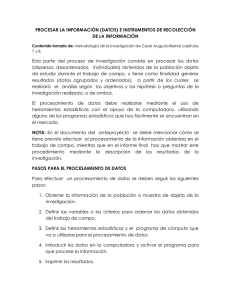 PROCESAR LA INFORMACIÓN (DATOS) E INSTRUMENTOS DE