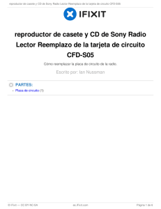 reproductor de casete y CD de Sony Radio Lector Reemplazo