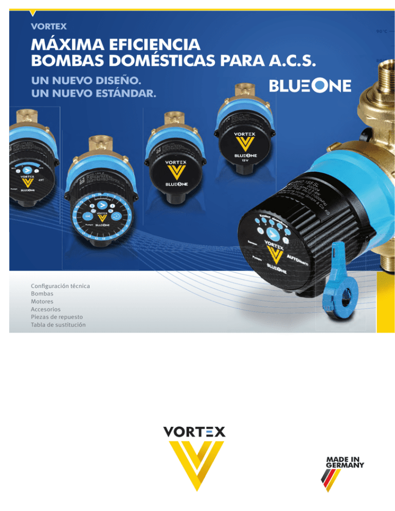 433-121-000 Vortex Bomba Vortex BW BWO BlueOne BWO 155 R sin módulo de control