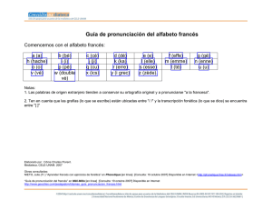 Guía de pronunciación del alfabeto francés