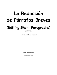 La Redacción de Párrafos Breves