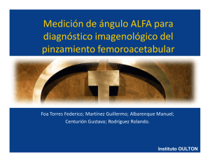 Medición de ángulo ALFA para diagnóstico imagenológico del