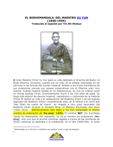El Bodhimandala del Maestro Xu Yun