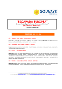 ESCAPADA EUROPEA MARZO 2017