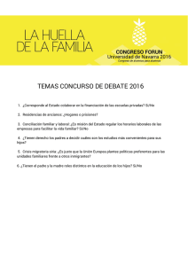 TEMAS CONCURSO DE DEBATE 2016