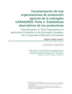 Caracterización de tres organizaciones de producción agrícola de la