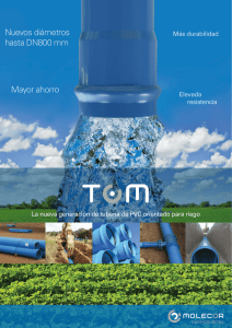Tríptico de tubería TOM ® de PVC-O para riego