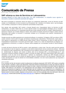 SAP refuerza su área de Servicios en
