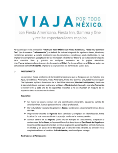Para participar en la promoción “VIAJA por Todo México con Fiesta