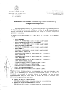 Resolución de Alcaldía sobre Delegaciones Generales y