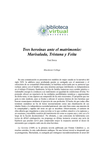 Tres heroínas ante el matrimonio: Marisalada, Tristana y Feíta