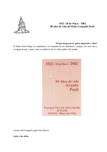 1922 –28 de Mayo – 2002 80 años de vida del Padre Leopoldo Pooli