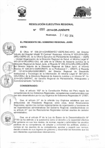 RESOLUCIÓN EJECUTIVA REGIONAL N° 4 8 6 -2014-GR