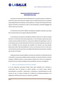 Normativa de Ordenación Académica 10 CONVIVENCIA EN EL